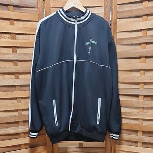 Bag Legends Black Track Jacket White Accents Men 3XL Coat Lounge Wear